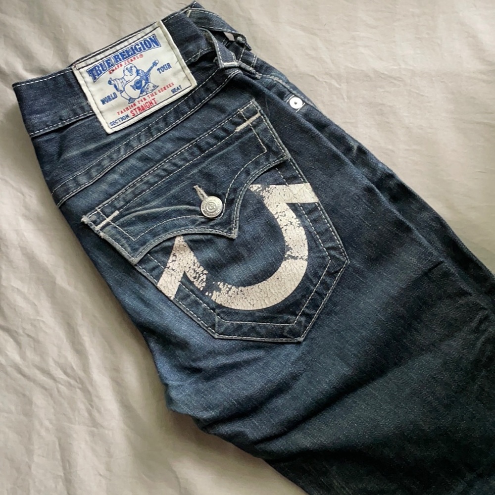 True religion size 27 straight leg denim